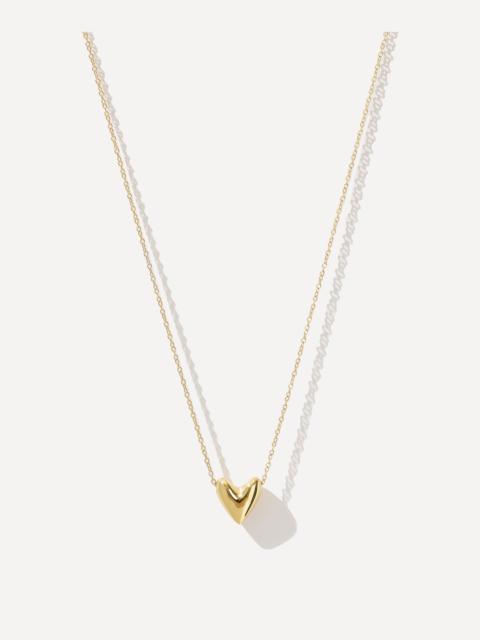 Otiumberg 14ct Gold-Plated Vermeil Silver Roscida Heart Pendant Necklace