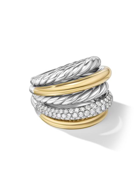 DAVID YURMAN Women's DY Mercer Multi Row Ring in Sterling Silver - Diamond