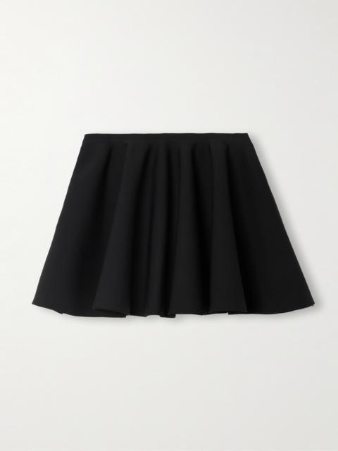 Alaïa Pleated Stretch-knit Mini Skirt