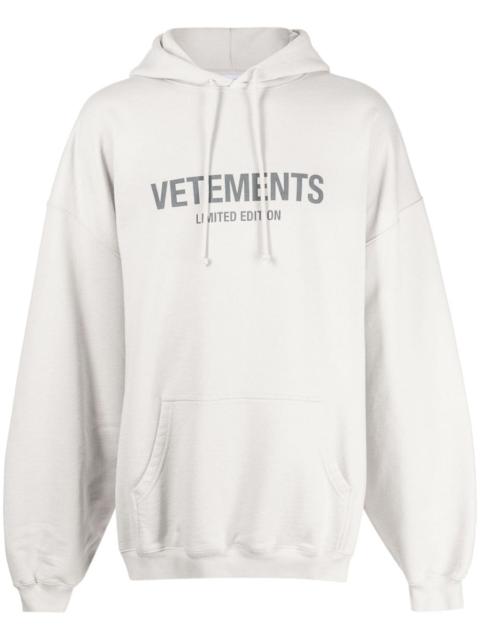 VETEMENTS logo-print drawstring hoodie