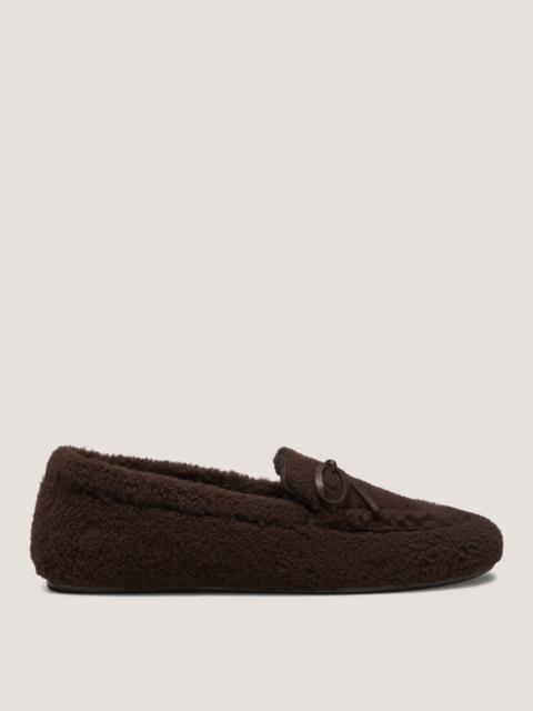 Stuart Weitzman BRITT BOW SHEARLING LOAFER