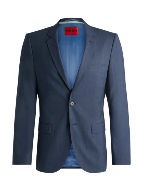 HUGO EXTRA-SLIM-FIT JACKET IN HOUNDSTOOTH STRETCH FABRIC