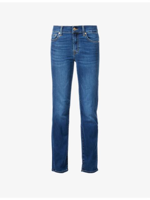7 For All Mankind Roxanne slim-fit mid-rise stretch-denim jeans
