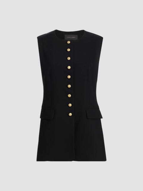 KOBI HALPERIN Women's Kim Longline Tailored Vest - Black