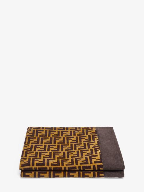 FENDI Brown cotton beach towel