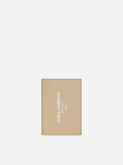 Dolce & Gabbana Calfskin passport holder with logo