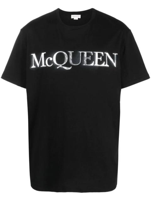 Alexander McQueen ALEXANDER MCQUEEN Logo-print T-shirt Black/Silver