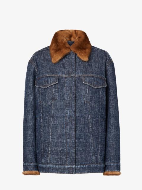 FENDI Jacket Dark blue FF denim blouson