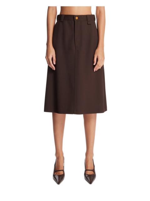 WILLY CHAVARRIA Brown Uniform Wool Skirt