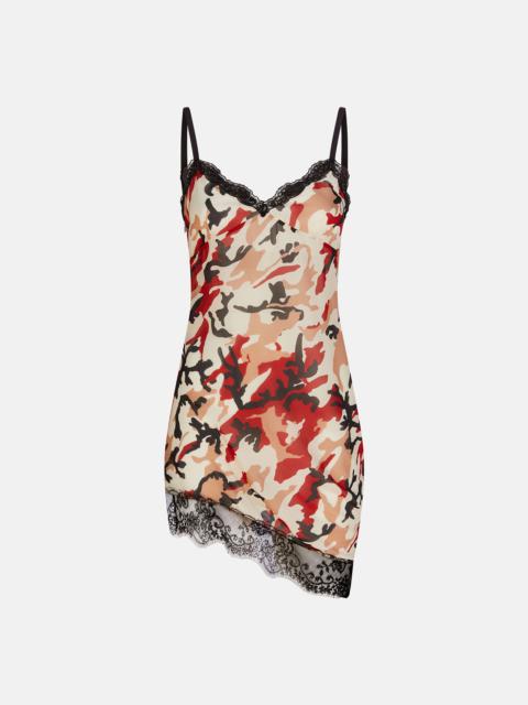 THE ATTICO BEIGE, BLACK, RED AND NUDE MINI DRESS