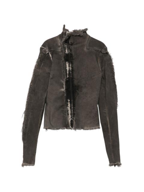 Rick Owens frayed-edge denim jacket
