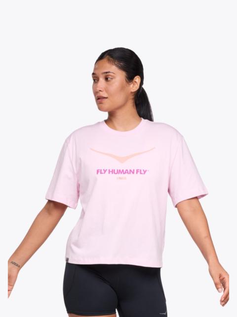 HOKA Women's HOKA Bird Logo Gpx SS Tee Shirt in Pale Rose