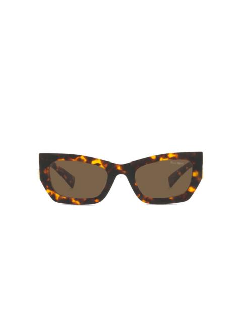 Miu Miu angular tortoiseshell sunglasses
