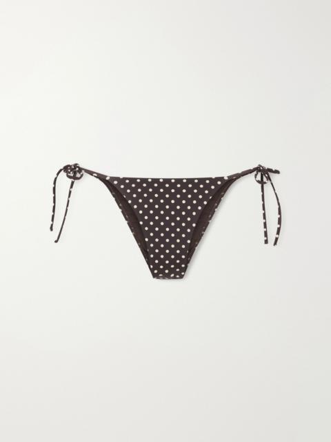 MATTEAU The String polka-dot recycled bikini briefs Brown