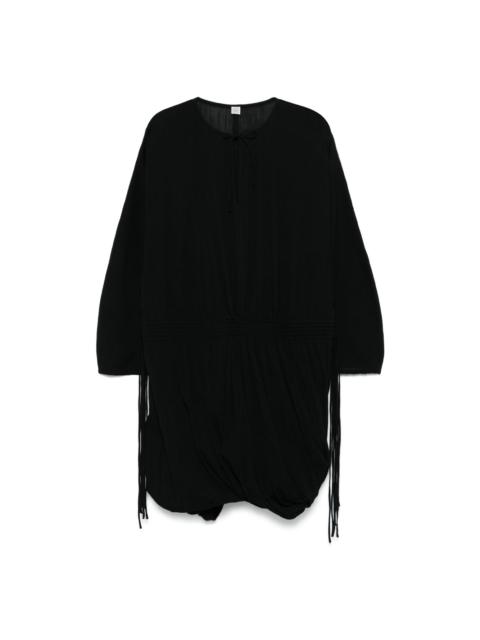 drawstring-waist dress