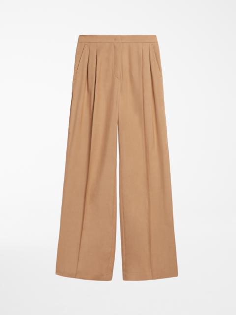 Silk canvas trousers