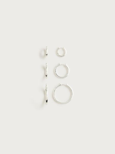 J.CREW Small hoop earrings set-of-three