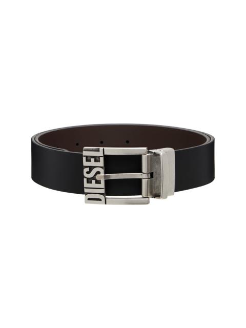 Diesel Black Leather Reversible Belt