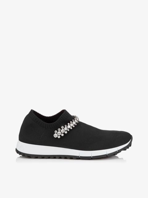 JIMMY CHOO Verona
Black Knit Trainers with Crystal Detailing