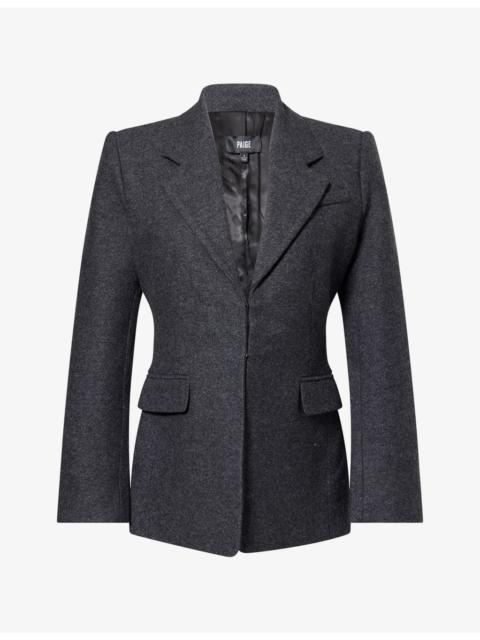 PAIGE Capelli Tailored Wool-Blend Blazer