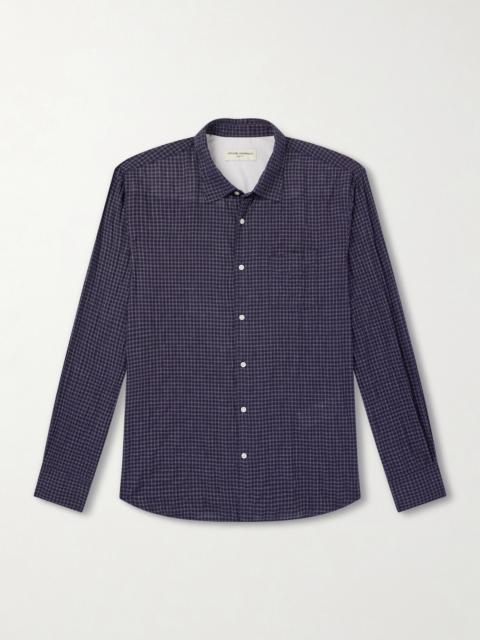 OFFICINE GÉNÉRALE Benoit Checked Cotton-Blend Voile Shirt
