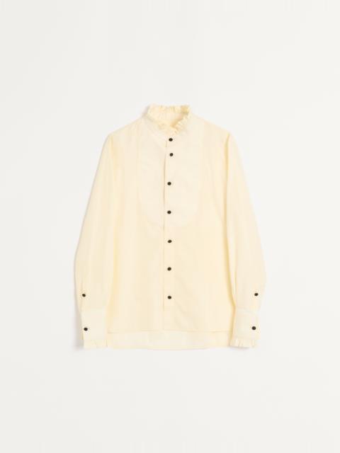 Valentino COTTON POPLIN SHIRT WITH PLASTRON AND RUFFLES