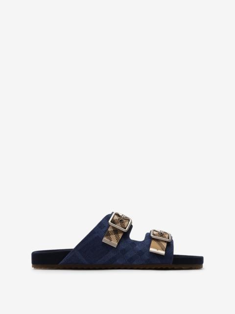Check Denim Urchin Sandals