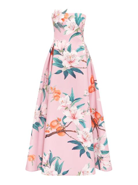 LEO LIN Nora Crepe Maxi Dress pink