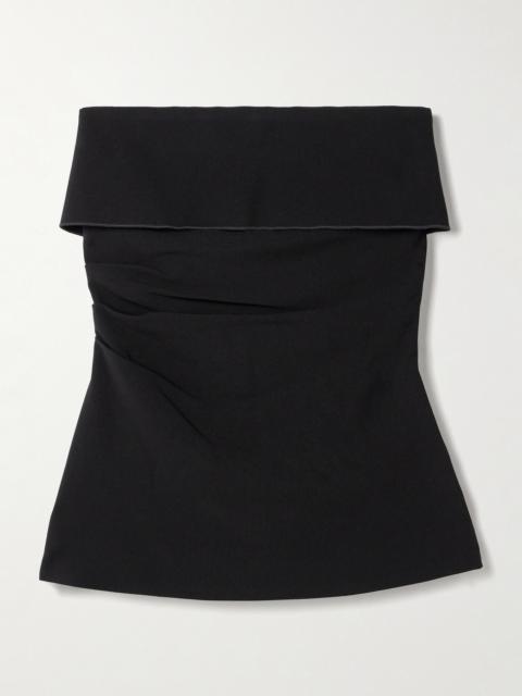 Proenza Schouler Felicity Strapless Layered Ruched Crepe Top