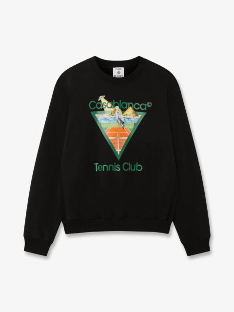 CASABLANCA Black Tennis Club Icon Pyramid Abduction Sweatshirt | Casablanca Paris