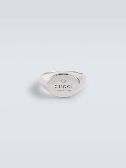 GUCCI Logo sterling silver ring