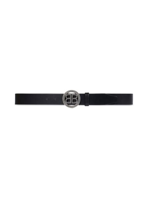 Men's Circled Bb Large Belt in Black