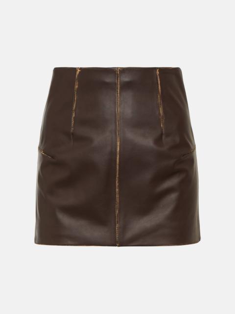 MM6 Maison Margiela Leather miniskirt