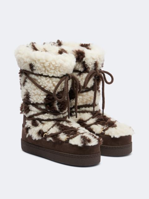 INUIKII Teddy shearling knee-high boots