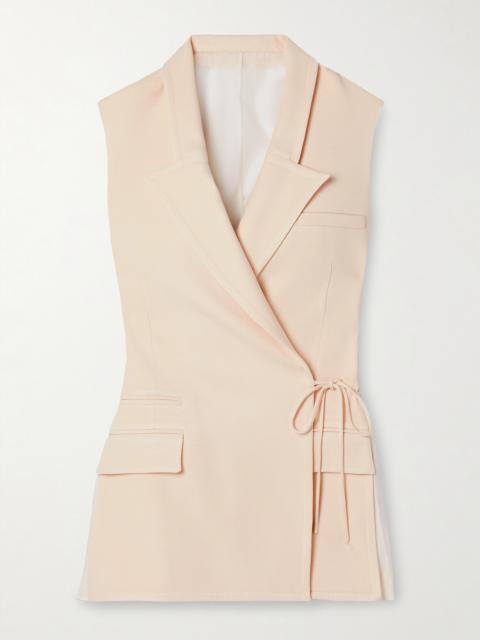 ESSE Studios Wrap-effect Crepe And Silk-organza Vest