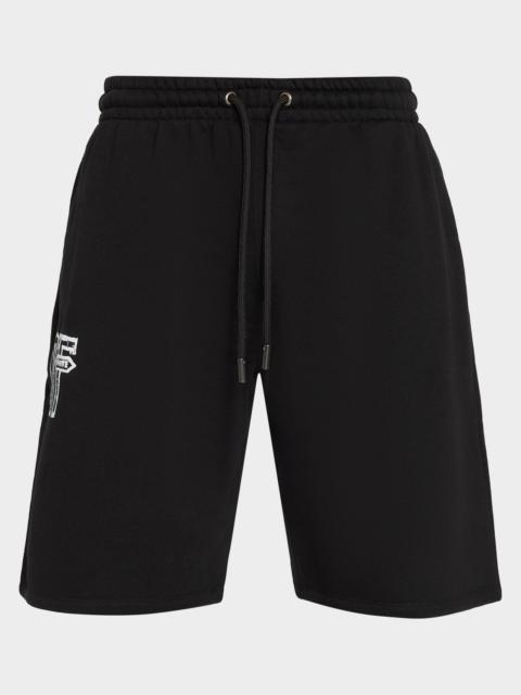 Off-White Men's Motion Arrow Cotton Drawstring Shorts
