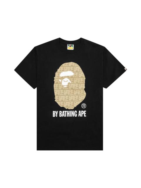 BAPE Logo Monogram By Bathing Ape Tee 'Black/Beige'