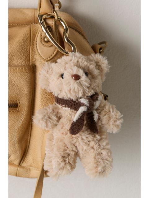 FREE PEOPLE Fuzzy Bear Bag Charm