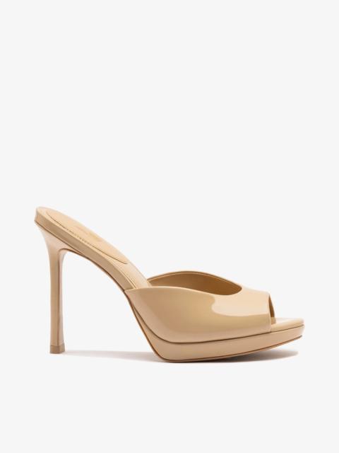 Larroudé Jasmine Platform Mule Sand Patent Leather