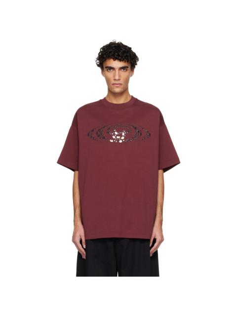 CASABLANCA Red Pebble Logo Oversized T-shirt