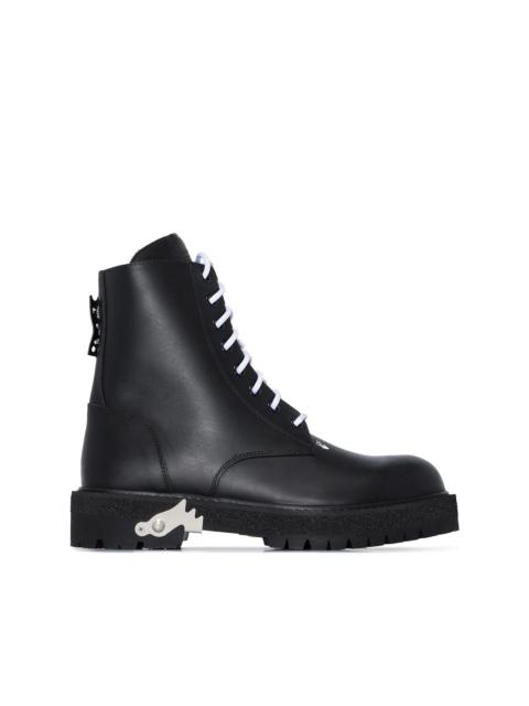 Off-White lace-up combat boots