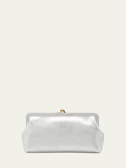 IL BISONTE Classic Vaccjetta Leather Clutch Bag