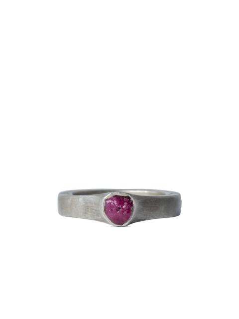 Parts of Four Sistema sterling-silver ruby-slab ring