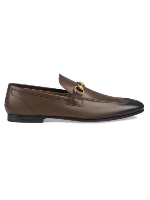 GUCCI Men's Jordaan Leather Loafers - Fondente