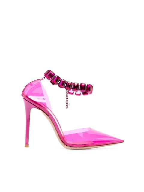 Gianvito Rossi 100mm transparent crystal-embellished pumps