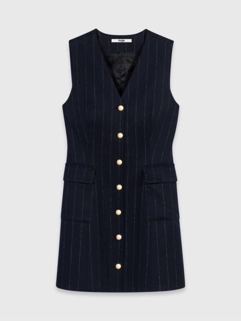maje Sleeveless tailored lurex dress
