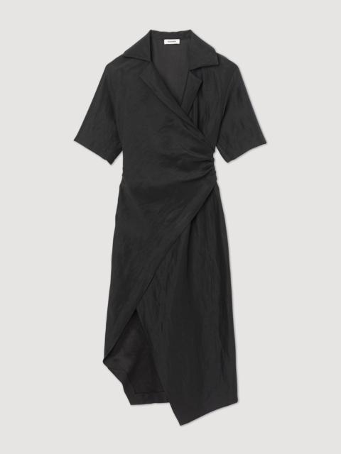 Sandro Draped asymmetric dress