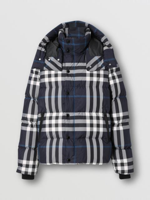 Burberry Detachable Hood Check Puffer Jacket