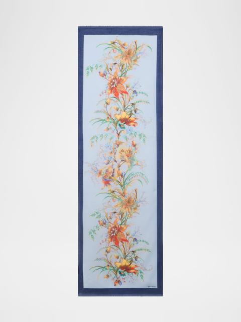 Etro Floral Modal-Cashmere Scarf