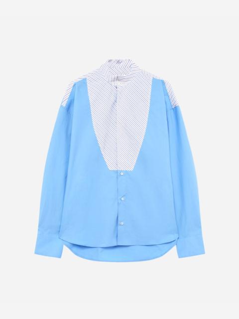 MSGM Striped poplin tuxedo shirt